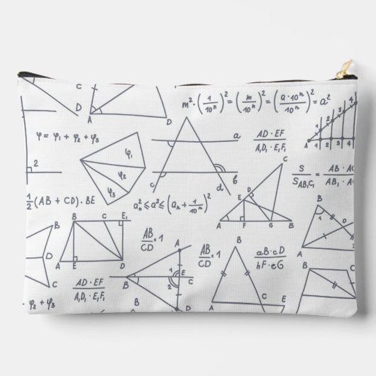 Mathematikberechnungen und -formen Personalisiert Zubehörtasche (Rückseite)