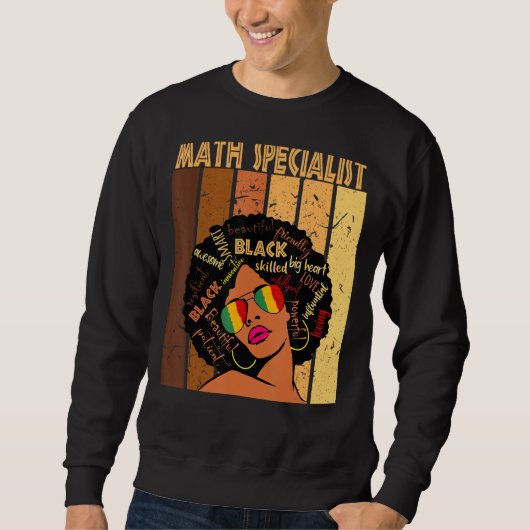 Mathematiker Afro American Black History Sweatshirt (Vorderseite)