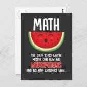 Mathematiker Berechnung Mathematiker Watermelon Postkarte (Vorne/Hinten)