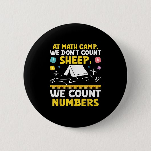 Mathematiker Camp Mathematiker Camper Mathematiker Button (Vorderseite)