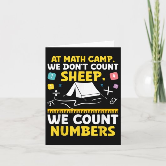 Mathematiker Camp Mathematiker Camper Mathematiker Karte (Vorderseite)