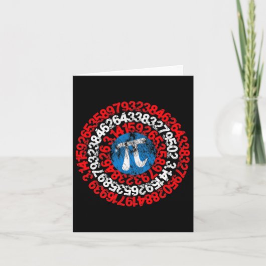 Mathematiker Captain Pi Superhero Math Nerd Geek Karte (Vorderseite)