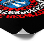 Mathematiker Captain Pi Superhero Math Nerd Geek Poster (Ecke)