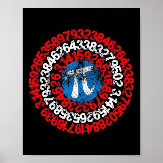 Mathematiker Captain Pi Superhero Math Nerd Geek Poster (Vorne)
