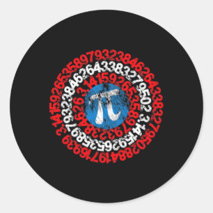 Mathematiker Captain Pi Superhero Math Nerd Geek Runder Aufkleber