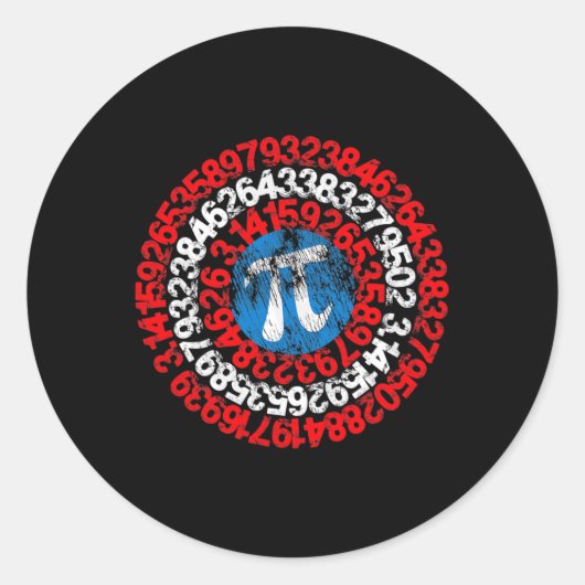 Mathematiker Captain Pi Superhero Math Nerd Geek Runder Aufkleber (Vorderseite)