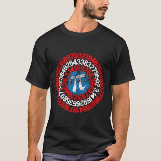 Mathematiker Captain Pi Superhero Math Nerd Geek T-Shirt (Vorderseite)