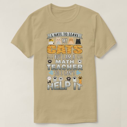 Mathematiker Cat Lover kann bei der Erstellung von T-Shirt (Design vorne)