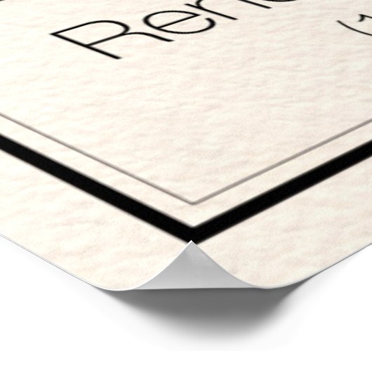 Mathematiker - Descartes Poster (Ecke)