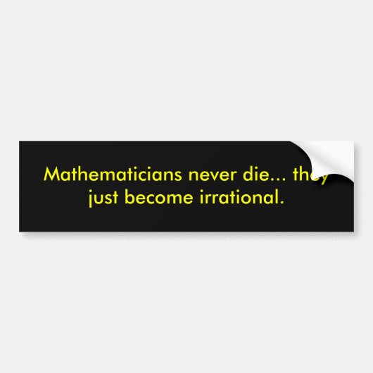Mathematiker die nie… sie werden gerade ir… autoaufkleber (Vorne)