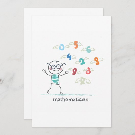 Mathematiker Einladung (Vorne/Hinten)