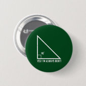 Mathematiker Funny Button (Vorne & Hinten)
