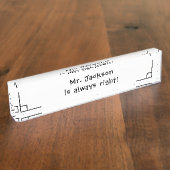 Mathematiker Funny Namensplakette (Seite)