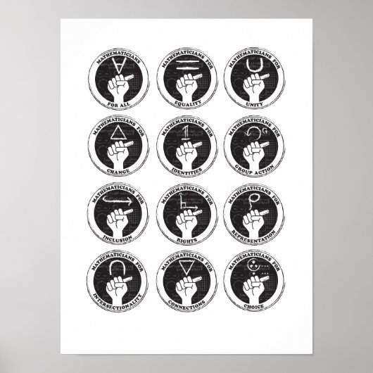 Mathematiker für alle, Gleichheit, Einheit... Post Poster (Vorne)