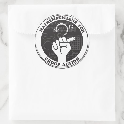 Mathematiker für Gruppenaktionskleber Runder Aufkleber (Tasche)