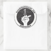 Mathematiker für Identitätsaufkleber Runder Aufkleber (Tasche)