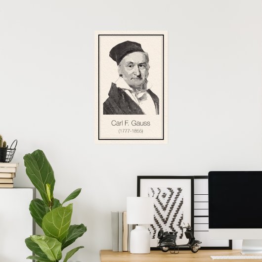 Mathematiker - Gauss Poster (Heimbüro)