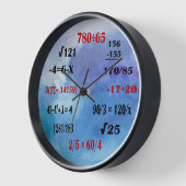 Mathematiker Geek Clock mit Formeln und Zahlen Uhr (Winkel)