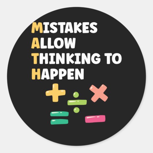 Mathematiker Lehrer Preschool Mathematiker Runder Aufkleber (Vorderseite)