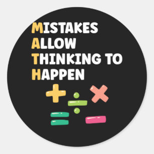 Mathematiker Lehrer Preschool Mathematiker Runder Aufkleber