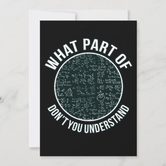 Mathematiker Lehrer Sarcasm Mathematik Mathematik Dankeskarte (Vorderseite)