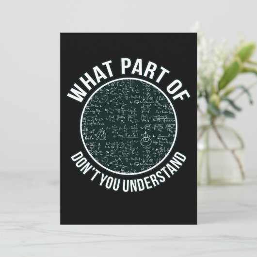 Mathematiker Lehrer Sarcasm Mathematik Mathematik Dankeskarte (Stehend Vorderseite)