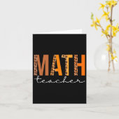 Mathematiker Leopard Squad Niedlich Herbst Dank Karte (Gelbe Blume)