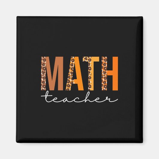 Mathematiker Leopard Squad Niedlich Herbst Dank Magnet (Vorne)
