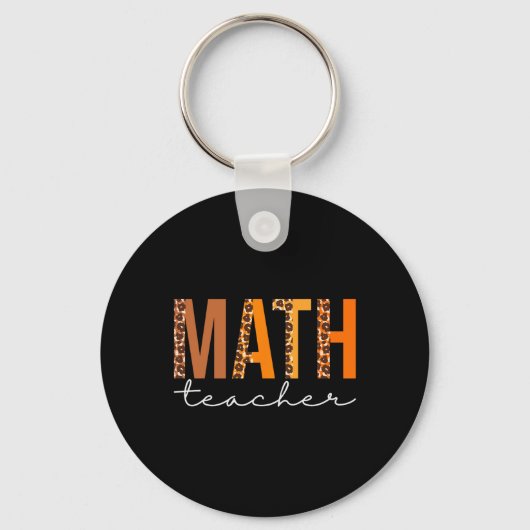Mathematiker Leopard Squad Niedlich Herbst Dank Schlüsselanhänger (Vorderseite)