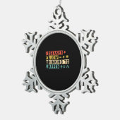 Mathematiker Mathematik denken, um zu geschehen Schneeflocken Zinn-Ornament (Rechts)