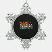 Mathematiker Mathematik denken, um zu geschehen Schneeflocken Zinn-Ornament (Vorderseite)