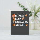 Mathematiker Mathematiker Lehrer Algebra Geometrie Postkarte (Stehend Vorderseite)