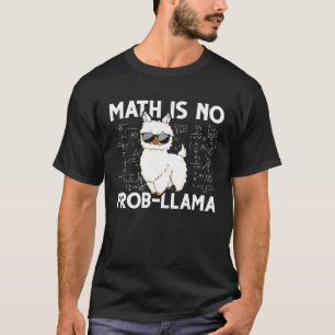 Mathematiker Nerd Geek Llama Animal Alpaca Mathema T-Shirt