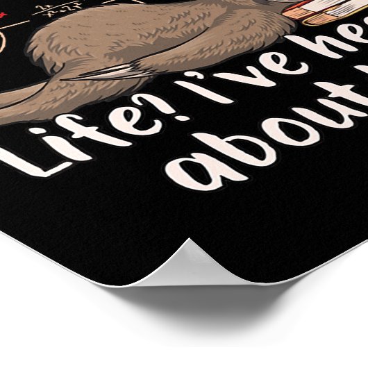 Mathematiker Sloth Cartoon Math Funny Mah Poster (Ecke)