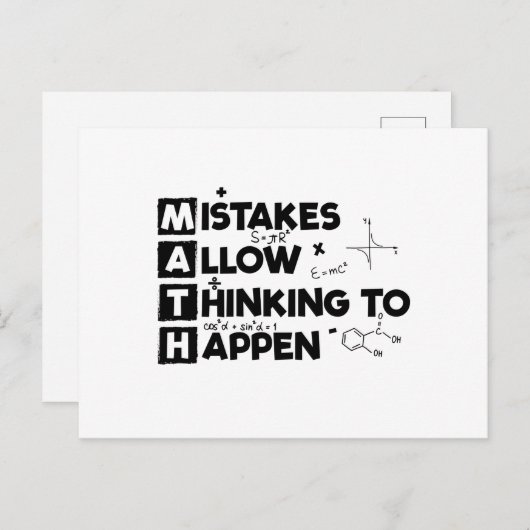 Mathematiker | Studierende Mathematik Geschenk Postkarte (Vorne/Hinten)