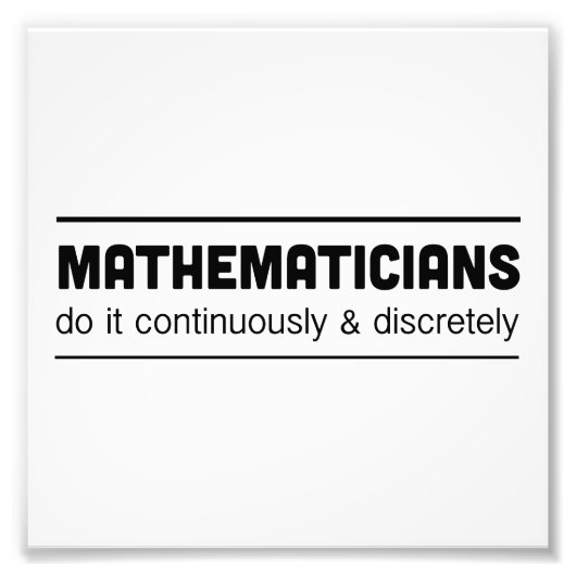 Mathematiker tun es fotodruck (Vorne)