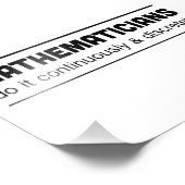 Mathematiker tun es fotodruck (Ecke)