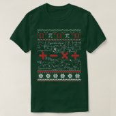 Mathematiker Weihnachtslehrer Liebe Ugly Sweater T-Shirt (Design vorne)