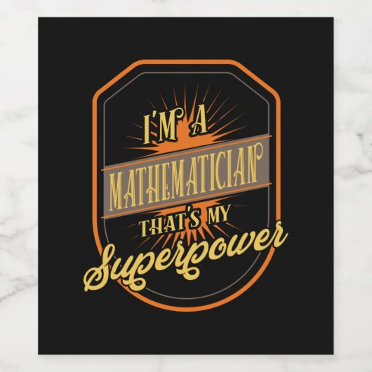 Mathematiker Weinetikett (Einzelnes Label)