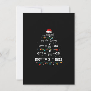 Mathematiker zu Weihnachten Mathe Merry Xmas Tree Einladung