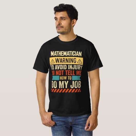 Mathematikerwarnung T-Shirt (Vorne ganz)