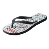 Mathematikkennzahlen Badesandalen (Schrägansicht)