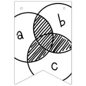 Mathematikklasse | Minimalistische Schwarz-Weiß-De Wimpelkette (Erste Fahne)