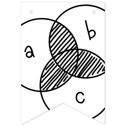 Mathematikklasse | Minimalistische Schwarz-Weiß-De Wimpelkette (Erste Fahne)