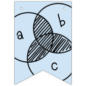 Mathematikklasse | Schwarz-Pastellblau-Dekor Wimpelkette (Erste Fahne)