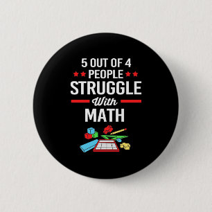Mathematiklehrer 5 von 4 Personen Button