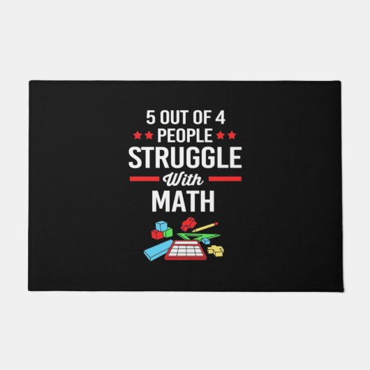 Mathematiklehrer 5 von 4 Personen Fußmatte (Vorderseite)
