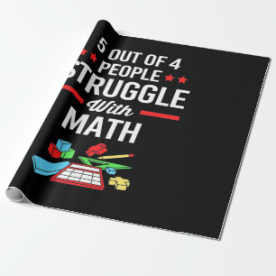 Mathematiklehrer 5 von 4 Personen Geschenkpapier