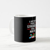 Mathematiklehrer 5 von 4 Personen Kaffeetasse (Vorderseite Links)