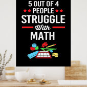 Mathematiklehrer 5 von 4 Personen Poster (Küche)